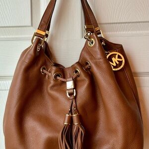 Michael Kors Brown Leather Shoulder Bag